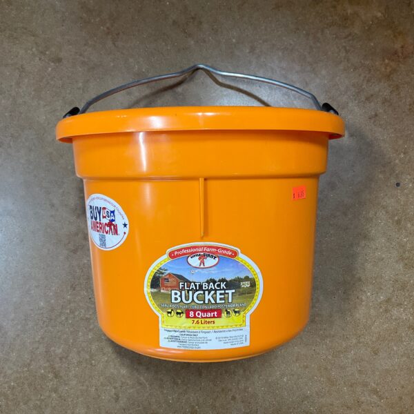 Little Giant Plastic Animal Feed Bucket (Orange)