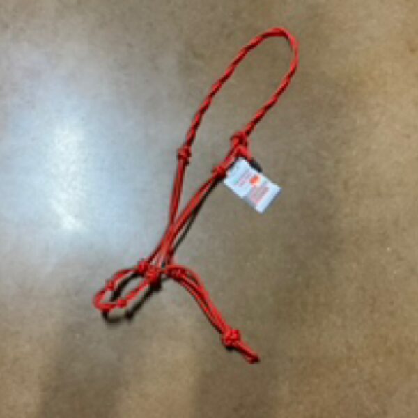 Tough 1 Knotted Rope & Twisted Crown Training Halter Red